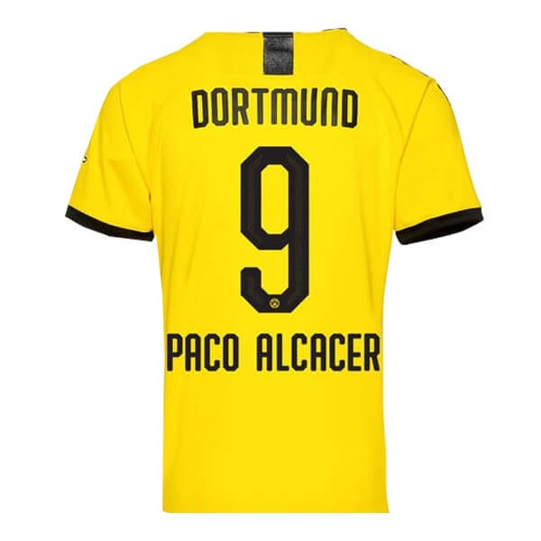 Thailand Trikot Borussia Dortmund NO.9 Paco Alcacer Heim 2019-20 Gelb Fussballtrikots Günstig